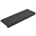 vidaXL Tapis d'escalier 30 pièces 65 x 21 x 4 cm Anthracite Bord rectangulaire