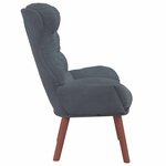 vidaXL Fauteuil relaxant en velours gris foncé