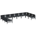 vidaXL Ensemble de canapé de jardin Anthracite Acier