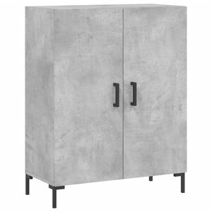 vidaXL Buffet gris béton 69 5x34x90 cm bois d'ingénierie