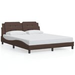vidaXL Cadre de lit sans matelas Zadar marron 160x200 cm similicuir