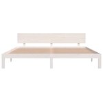 vidaXL Cadre de lit sans matelas blanc bois massif de pin 200x200 cm