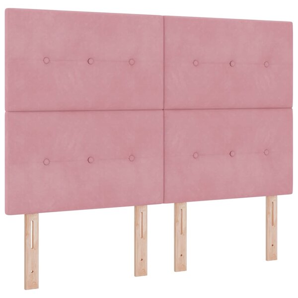 vidaXL Tête de lit Rose 160 cm Velours