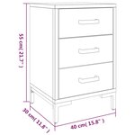 vidaXL Tables de chevet 2 Pièces 40x30x55 cm Bois de pin massif
