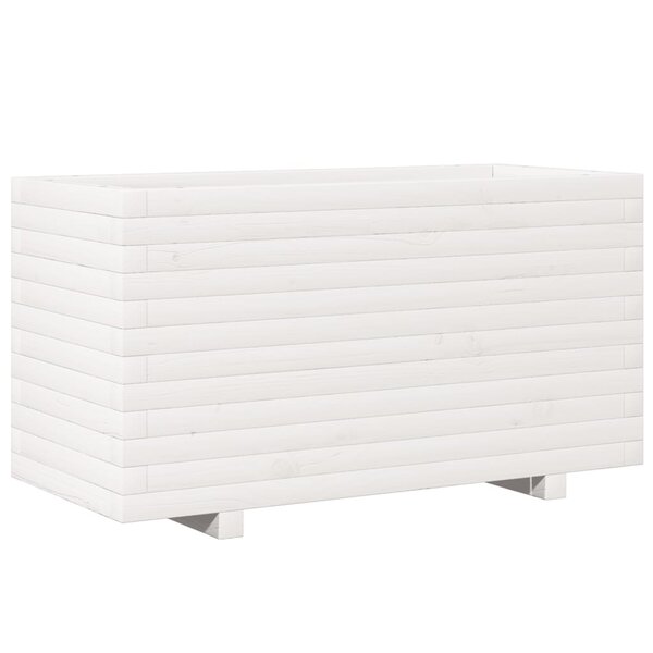 vidaXL Jardinière blanc 90x40x49 5 cm bois de pin massif