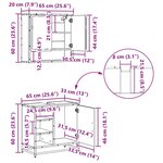 vidaXL Ensemble de mobilier de salle de bain 3 Pièces Chêne artisanal