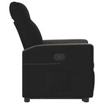 vidaXL Fauteuil inclinable noir tissu