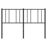 vidaXL Tête de lit métal noir 120 cm
