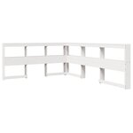 vidaXL Lit bibliothèque sans matelas blanc 135x190 cm bois pin massif