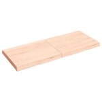 vidaXL Dessus de table bois massif non traité bordure assortie