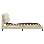 vidaXL Cadre de lit sans matelas crème 180x200 cm tissu