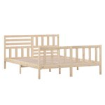 vidaXL Cadre de lit sans matelas bois massif 160x200 cm