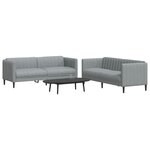 vidaXL Ensemble de canapés 2 Pièces gris clair tissu