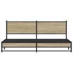 vidaXL Cadre de lit en métal sans matelas chêne sonoma 200x200 cm