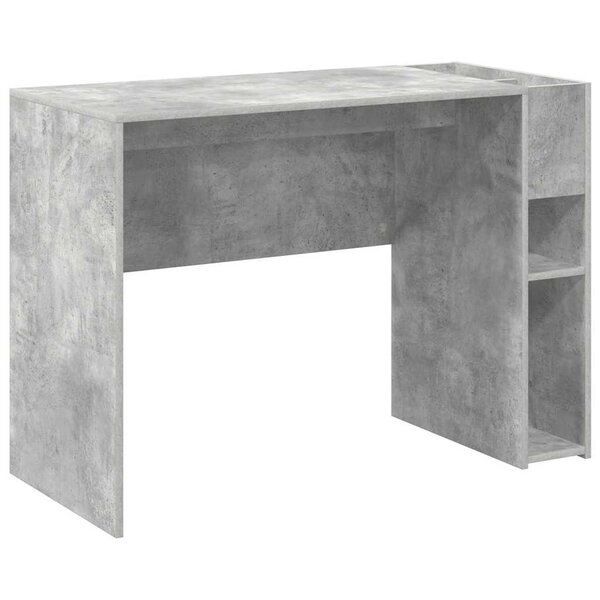 vidaXL Bureau Gris béton 109 x 50 x 78 cm Bois d'ingénierie