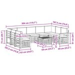 vidaXL Ensemble de canapés d'extérieur 10 pc Blanc et gris clair