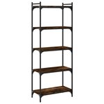 vidaXL Bibliothèque 5 niveaux chêne fumé 60x30x154cm bois d'ingénierie