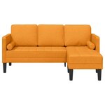vidaXL Ensemble de Canapés Jaune foncé 173 x 131 x 67 cm tissu
