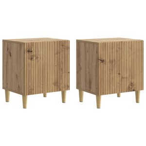 vidaXL Cabinet de chevet 2 pièces Chêne artisanal 43 x 34 5 x 50 cm