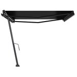 vidaXL Auvent manuel rétractable sur pied 450x300 cm Anthracite