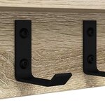 vidaXL Porte-manteau mural Chêne sonoma 60 x 10.5 x 10.5 cm