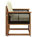 vidaXL Sofa de milieu extérieur Bois d'Acacia Massif Naturel