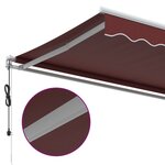 vidaXL Auvent rétractable automatique bordeaux 450x350 cm