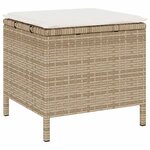 vidaXL Ensemble de salle à manger pour jardin 3 Pièces Beige Poly rotin