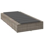 vidaXL Transat avec coussin flottant gris résine tressée