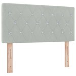 Lit Box Spring vidaXL avec Matelas Gris clair Petit Double Velours