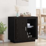 vidaXL Buffet Chêne noir 40 x 80 x 75 cm Bois d'ingénierie