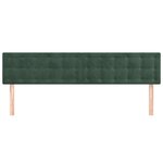 vidaXL Têtes de lit 2 Pièces Vert foncé 100x5x78/88 cm Velours