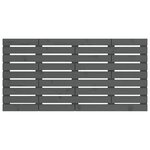 vidaXL Tête de lit murale Gris 141x3x63 cm Bois massif de pin