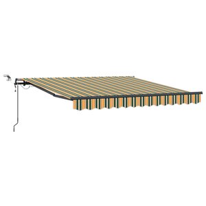 vidaXL Tissu de auvent Vert et jaune 300 x 250 cm Polyester