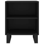 vidaXL Tables de chevet 2 Pièces noir 40x30x50 cm bois d'ingénierie