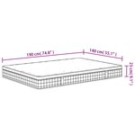 vidaXL Matelas à ressorts bonnell moyen 140x190 cm