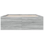 vidaXL Cadre de lit sans matelas sonoma gris 140x190 cm