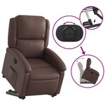 vidaXL Fauteuil inclinable marron similicuir