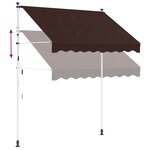 vidaXL Auvent rétractable manuel Marron 400 cm