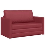 vidaXL Canapé-Lit Rouge bordeaux 124 x 71 x 78 cm Cuir artificiel