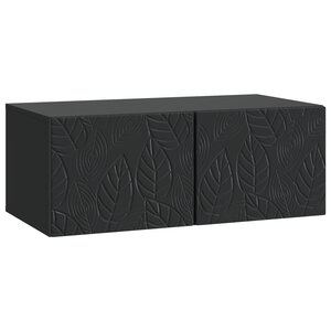 vidaXL Meuble TV mural 78 5 x 31 cm Noir Bois d'ingénierie