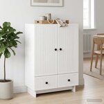 vidaXL Buffet Blanc Brillant 66 x 34 5 x 95 cm Bois d’ingénierie