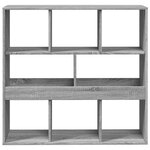 vidaXL Bibliothèque/Séparateur de pièce sonoma gris 100x33x94 5 cm