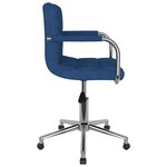 Vidaxl chaise pivotante de bureau bleu tissu