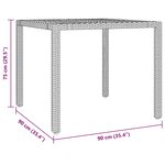 vidaXL Ensemble de bistro de jardin 3 Pièces coussins gris poly rotin