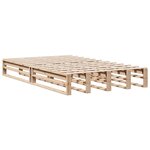 vidaXL Lit bibliothèque sans matelas 135x190 cm bois de pin massif