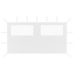 vidaXL Paroi latérale de belvédère avec fenêtres 4x2 m Blanc