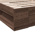 vidaXL Cadre de lit avec tiroir sans matelas chêne marron 90x200 cm