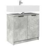 vidaXL Cabinet de salle de bain Gris béton 64 5 x 33 5 x 59 cm