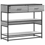 vidaXL Table console sonoma gris 90x35x80 cm bois d'ingénierie